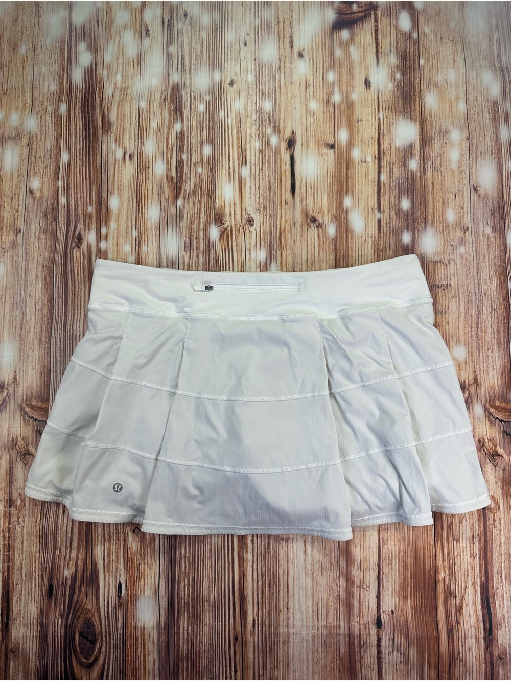 Lululemon Athletica Pace Rival Skirt Mid Rise 
Size 14 White